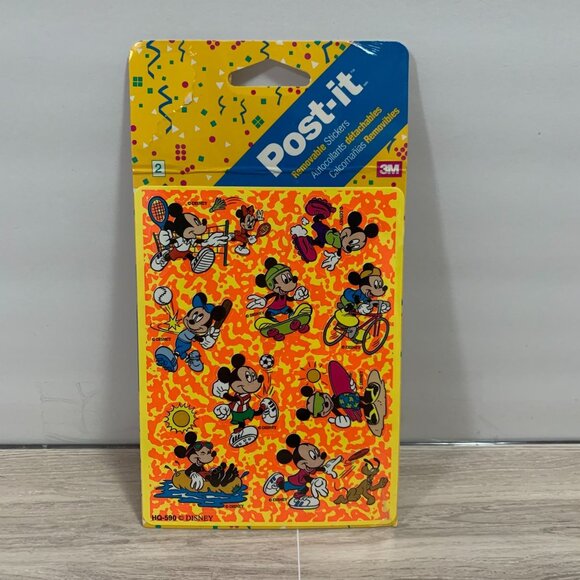 Vintage 1993 Disney 3M Mickey Mouse Sticker Sheet NOS - Picture 1 of 4